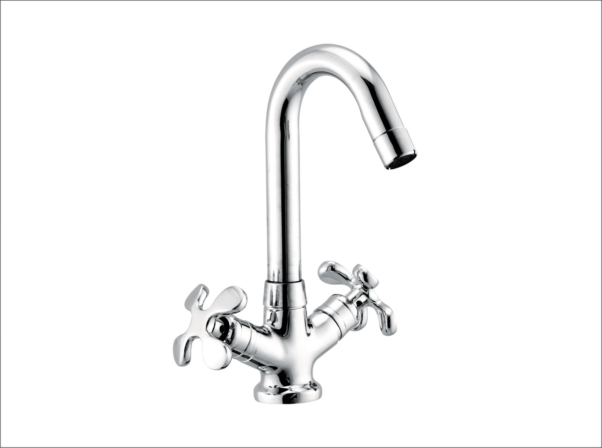 CRISS CENTER HOLE BASIN MIXER (J-BEND)