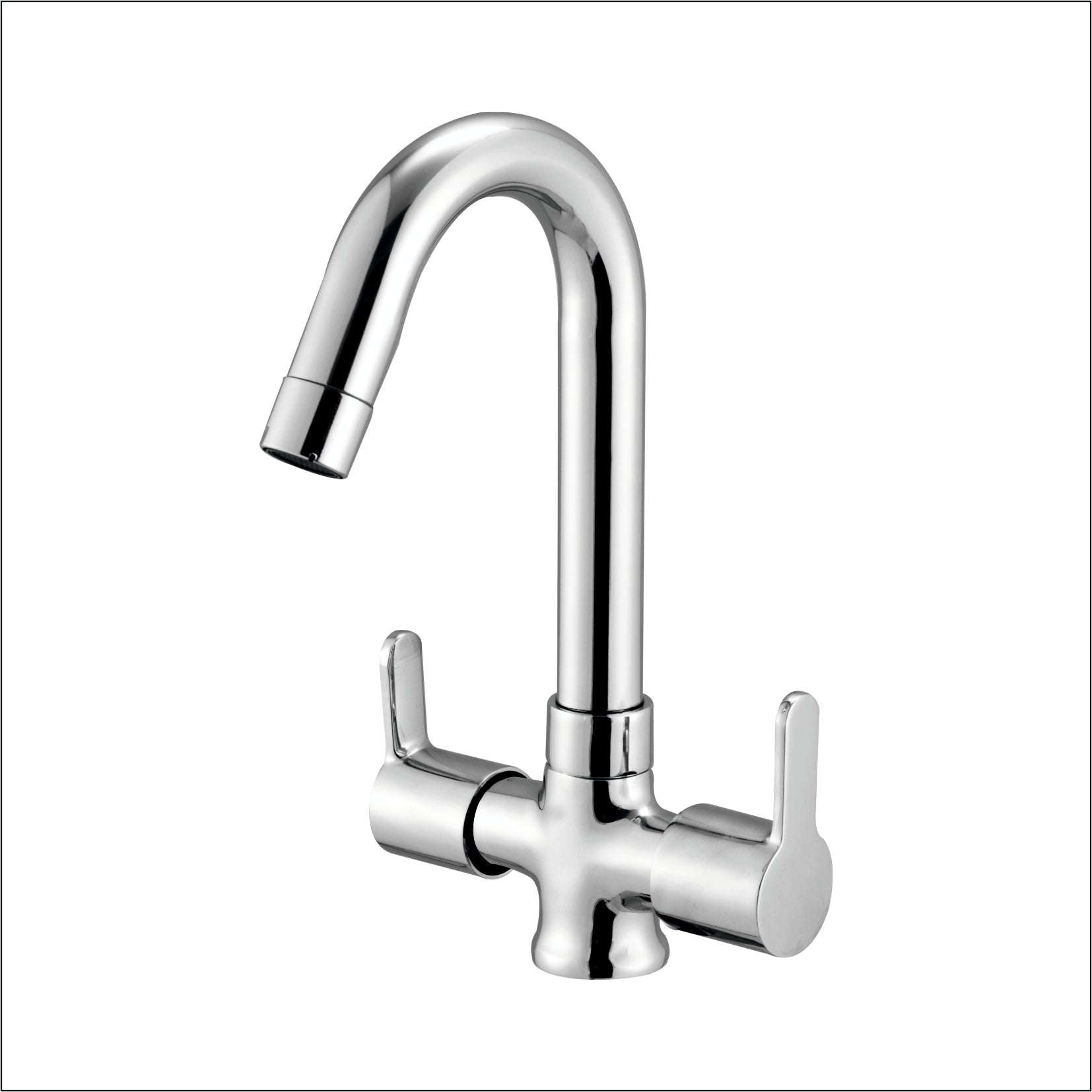 FUSION CENTER HOLE BASIN MIXER (J-BEND)
