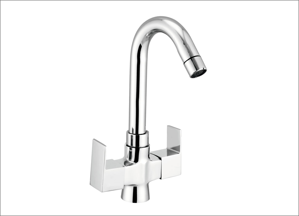 MAX CENTER HOLE BASIN MIXER (J-BEND)