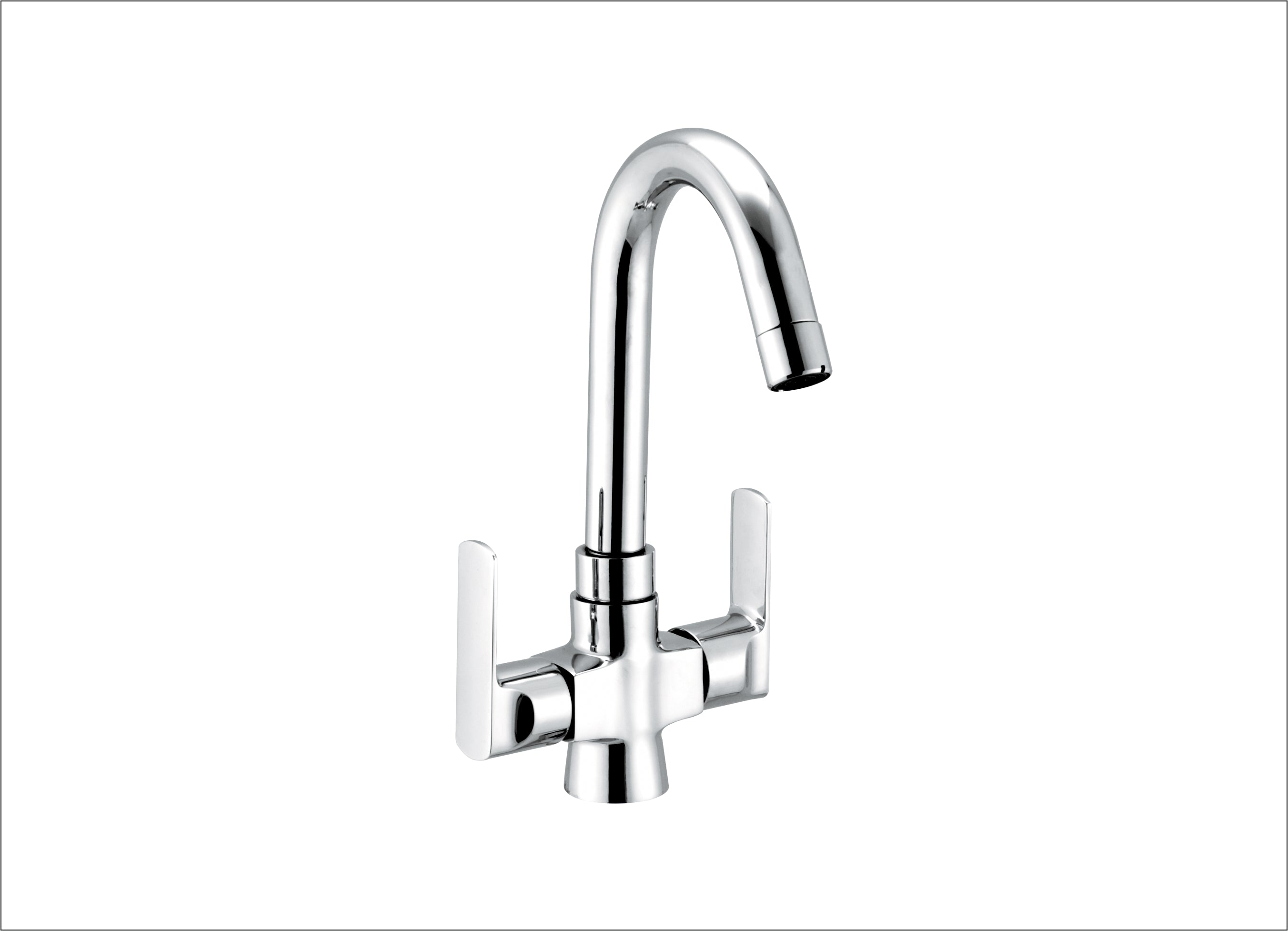 PLATINA CENTER HOLE BASIN MIXER (J-BEND)